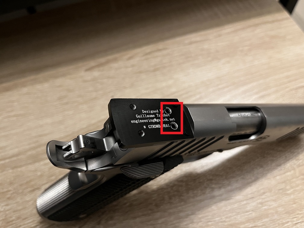 Picture of the top view of the mount