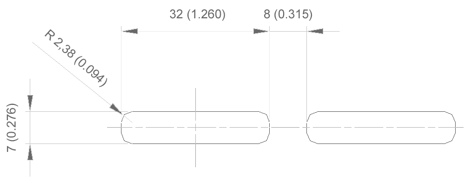 Wikipedia approximate M-LOK slot dimensions