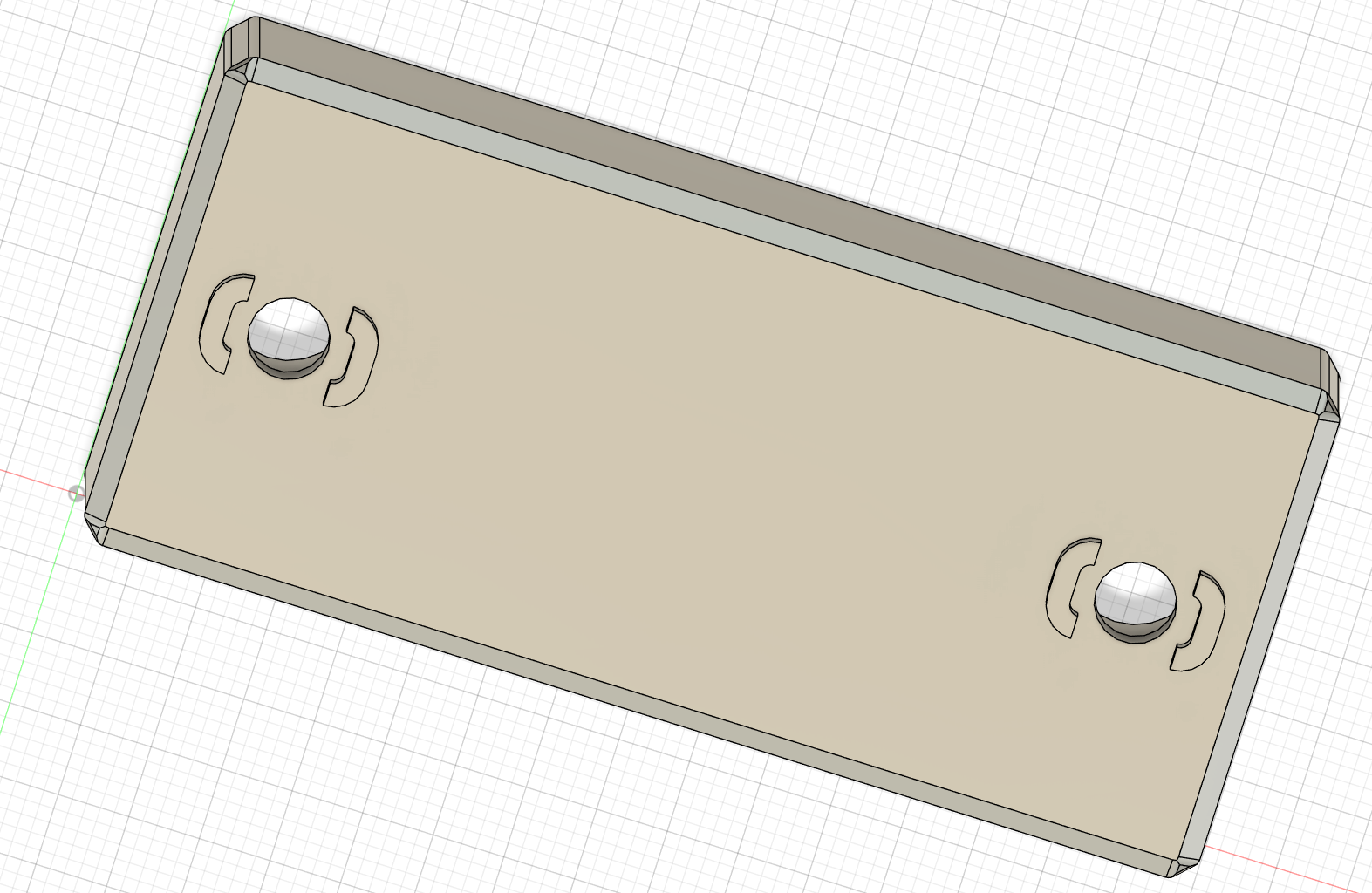 Bottom view of the sketch in Autodesk Fusion 360